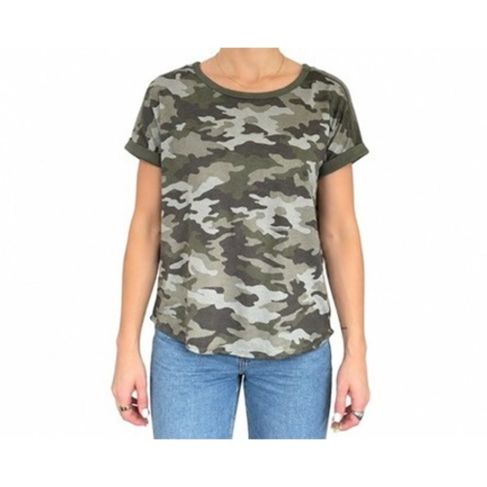 Lucky Brand Camo Print Short Sleeve Crew Neck T-Shirt
